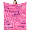 thumbnail image 1 of LHSHID 20th Birthday Decorations for Women Blanket 50"x60", 1 of 7