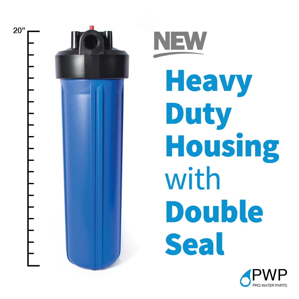 20 x 4.5 Big Blue Whole House Water Filter Housing 1" insert W