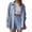 A Blue, variant on Womens 2 Piece Outfits Striped Button Front Loose Fit Set for Women Turn Down Collar Long Sleeve Top and Shorts Lightweight Casual Activewear Blue XL