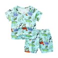 thumbnail image 4 of Vedolay Boys' Short Sets T-Shirt and Shorts Outfit Set Toddler to Big Kid,Orange 0-6 Months, 4 of 5