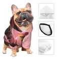 thumbnail image 3 of KLL Delicate Pink Carnations A for Basic Dog Hoodie - Pet Hoodie Sweater with Leash Hole - Cute Dog Sweatshirt - Pet Clothes Hooded Sweatshirt for Dog & Cat -Small, 3 of 8