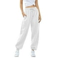 thumbnail image 4 of frariair Sweatpants Women Bottom Joggers Pants Workout High Waisted Yoga With Pockets Jogger White, 4 of 7