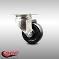 thumbnail image 2 of 3 Inch 316SS Hard Rubber Wheel Swivel Top Plate Caster Service Caster Brand, 2 of 2