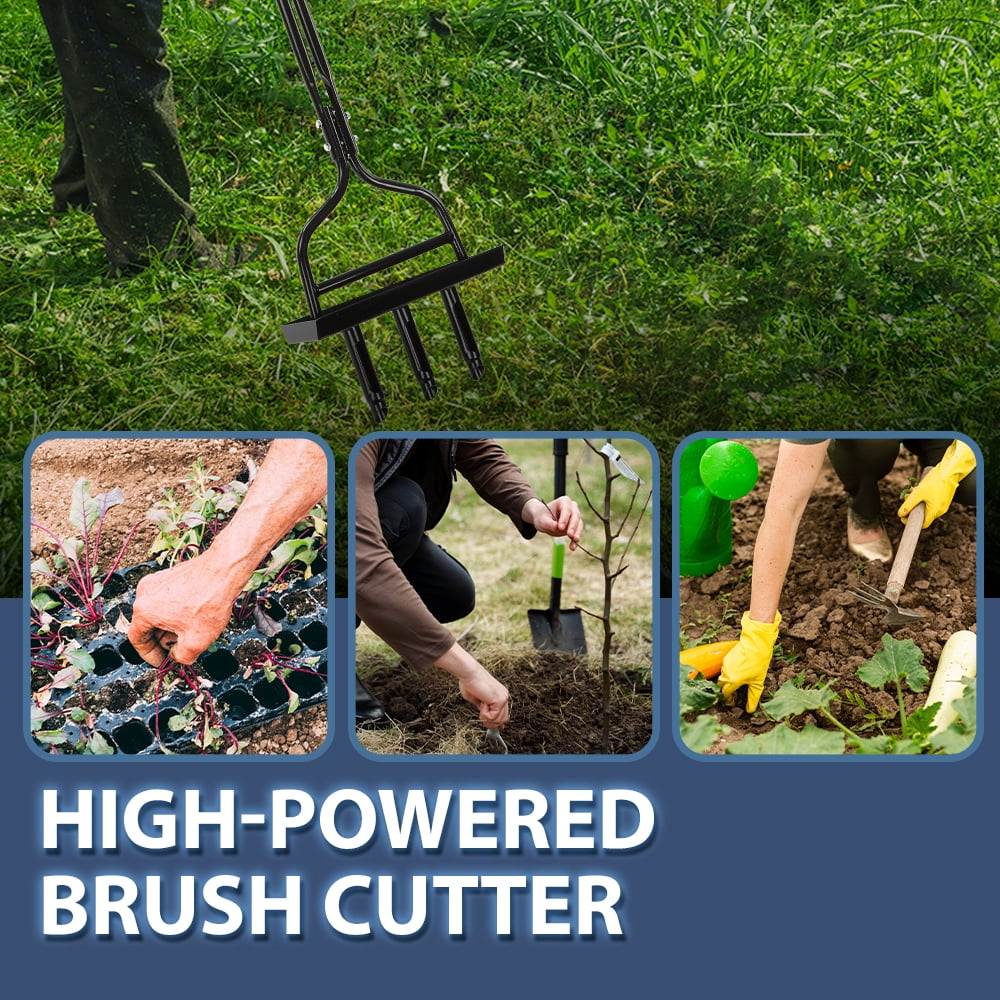 Lawn Aerator Coring Garden Tool with Soil Core Storage Tray