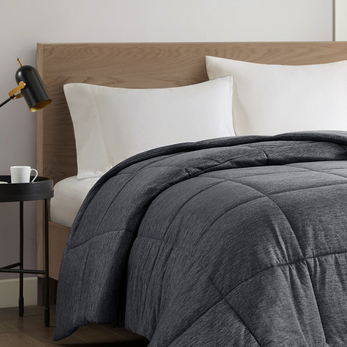 Gracie Mills Heathered Jersey Knit Down Alternative Comforter GRACE-15592 Oversized
