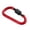 Watermelon Red, variant on erfcxs D Type Carabiner Thickened 8CM Locking Quick Release Nut Buckle Hook Aluminum Alloy Backpack Clip
