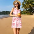 thumbnail image 3 of Fotbe Pigs Head And Donuts Vestido de Verano sin Mangas para Mujer – Vestido Midi Línea A, Estilo Camiseta Floral, Vestido Playero Casual y Fluido, 3 of 7
