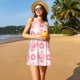 thumbnail image 3 of Fotbe Pigs Head And Donuts Vestido de Verano sin Mangas para Mujer – Vestido Midi Línea A, Estilo Camiseta Floral, Vestido Playero Casual y Fluido, 3 of 7