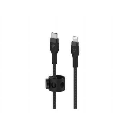 Belkin - BoostCharge Pro FlexUSB-C Cable with Lightning Connector - Black