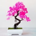 thumbnail image 4 of Artificial Flower Bonsai Tree-Fake Plant in Pot Artificial Plants,Faux Bonsai Pine Shaped Bonsai Artificial Plants for Home Decor Indoor,Office/Windowsill/Yard,Desktop Display, Zen Garden Décor, 4 of 8