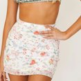 thumbnail image 1 of Falda Cruzada a la Cadera Falda casual estampada Falda mini de cintura alta Faldas cortas para mujer (Beige S) Ygjytge para Mujer Beige T L, 1 of 7