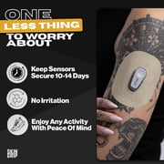 Skin Grip Dexcom G6 Patches - 20 Pack, Waterproof CGM Glucose Monitor Adhesive Covers, Durable Long-Lasting Sensor Patches - Basics