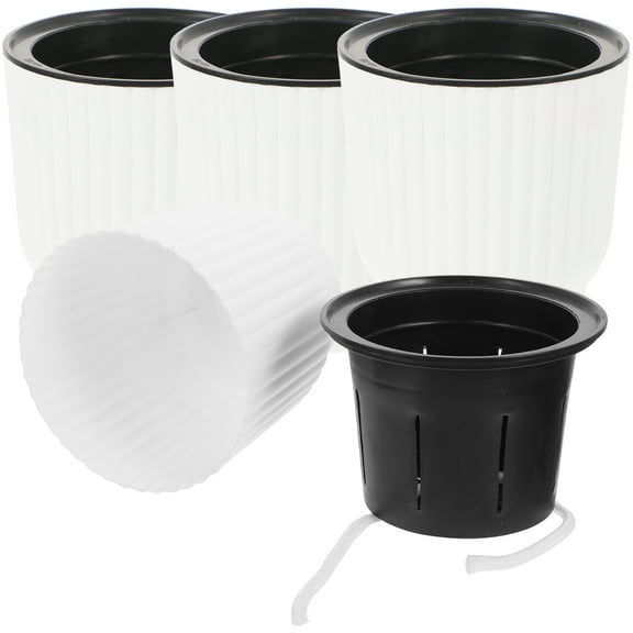 4Pcs Self Watering Plant Pot Automatic Watering Plant Container Flower Pots for Outdoor Indoor