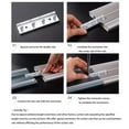 thumbnail image 6 of Heavy Duty Aluminum Ceiling Rail, Double Row Silent Curtain Rod, Sliding Curtain Rod Room Divider for Living Room Bedroom Room Divider, 6 of 7