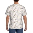 thumbnail image 2 of Naloa Purple Flower Rabbit Men's T-Shirt Sport T-shirt Men's Basic Tee Casual Men's Shirt, Round Neck, Short Sleeves - Small, 2 of 5