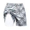 thumbnail image 4 of XFeng Men's 2 in 1 Swim Trunks, Print Board Shorts with Compression Liner, Quick Dry Beach Swim Shorts with Pockets, 4 of 4