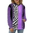 thumbnail image 4 of Animal Print Zebra Stripes-2 Men's Women Vintage 3D Hooded Sweatshirt - All-Season Loose Fit Streetwear, 4 of 6