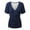 Navy, variant on Short Sleeve Ruched Hem Tank Tops Deep V Neck Tops Casual Basic Wrap Style T Shirts for Womens with Plus Size Wine S