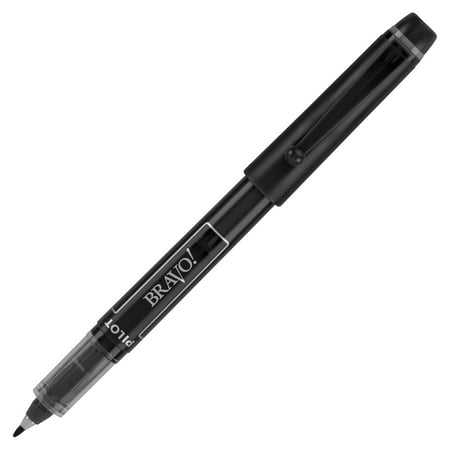 BraVo! Marker Pen - Bold Point Type - Black - Black Barrel - 1 Each