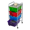 thumbnail image 6 of Mind Reader Rolling Cart with Drawers, Utility Cart, 12.75"L x 15.25"W x 30"H, Multi-color, 6 of 8