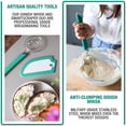 thumbnail image 5 of Breadsmart Artisan Bread Whisk and Bench Scraper Duo - Essential Bread Mixing Tools - Quality Home Bread Making Utensils, 5 of 7