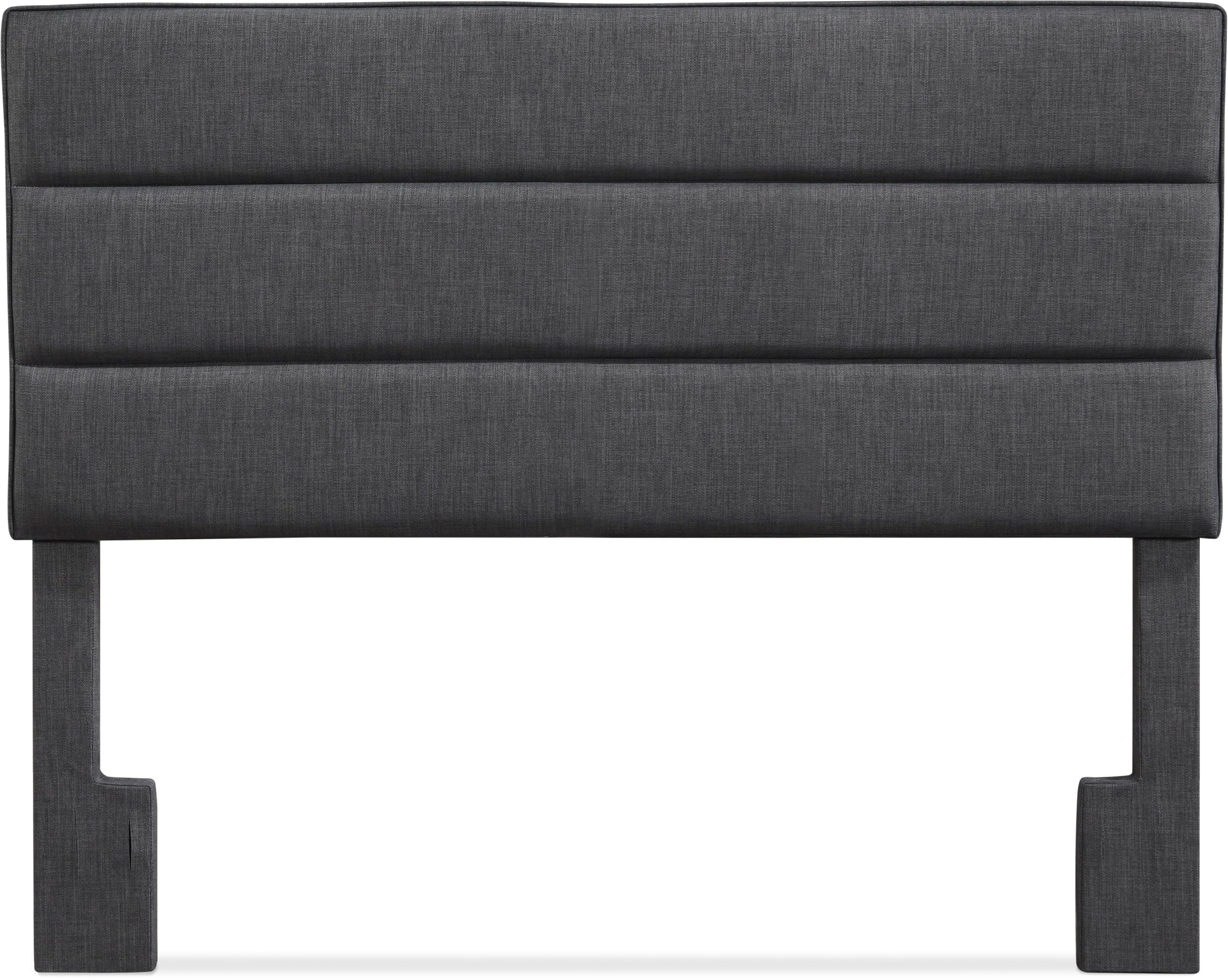 Serta Palisades Tufted Upholstered Queen Size Adjustable Headboard, Charcoal Gray
