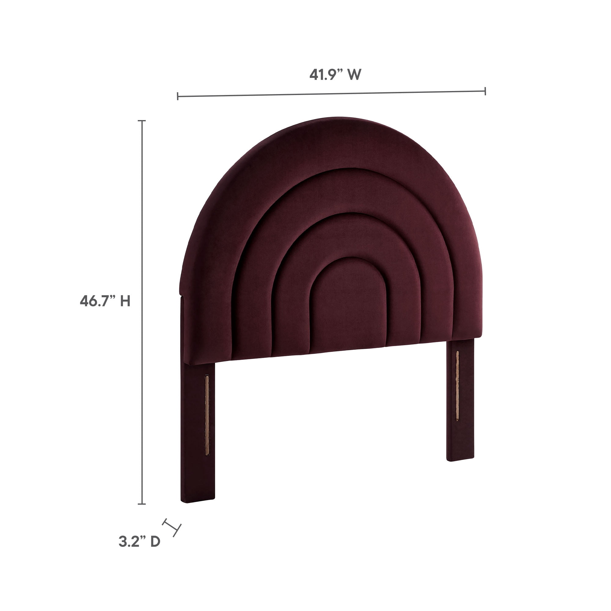 Solana Twin Headboard in Mulberry