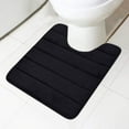 thumbnail image 7 of Tripumer U-Shape Memory Foam Toilet Rug Contour Bathroom Rug 20 x 24 inch Absorbent Mat Floor Carpet Bathroom Rugs Mat for Toilet Base Black, 7 of 7