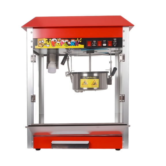 Popcorn Machine with 8 Oz Kettle, 1300W Countertop Popcorn Machine for Movie Nights & Commercial Use