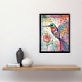 thumbnail image 2 of Hummingbird With Mandala Patterns Colourful Folk Art Watercolour Painting Art Print Framed Poster Wall Decor 12x16 inch, 2 of 5