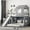 Grey, variant on House Bunk Beds with Slide, Twin Over Full Bunk Bed for Kids with Playhouse Design, Wood Toddler Bunk Beds with Roof,Windows and Ladder for Boys or Girls, Grey
