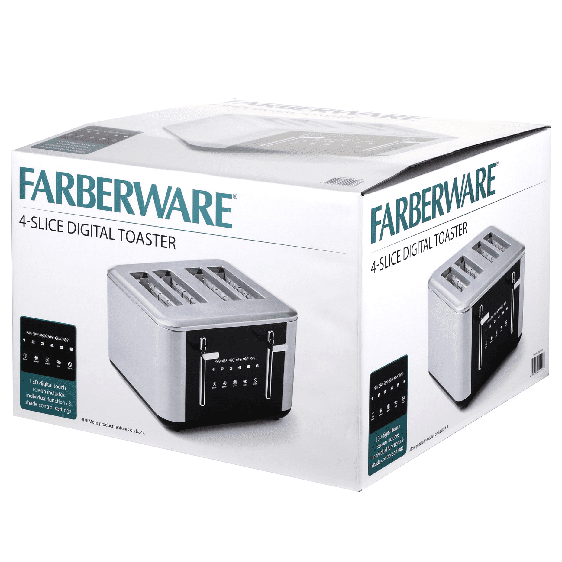 Farberware 4 Slice Toaster Oven W/Timer Stainless Steel Face Plate NIB