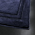 thumbnail image 3 of Cotton Solid 2-Piece Navy Blue Highly Absorbent Non-Slip Backing Bath Rug Set by Superior, 3 of 6