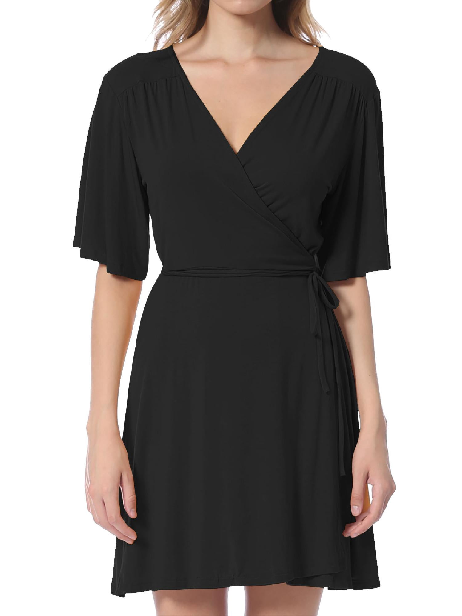 Kimono Sleeve A-line Wrap Dress 