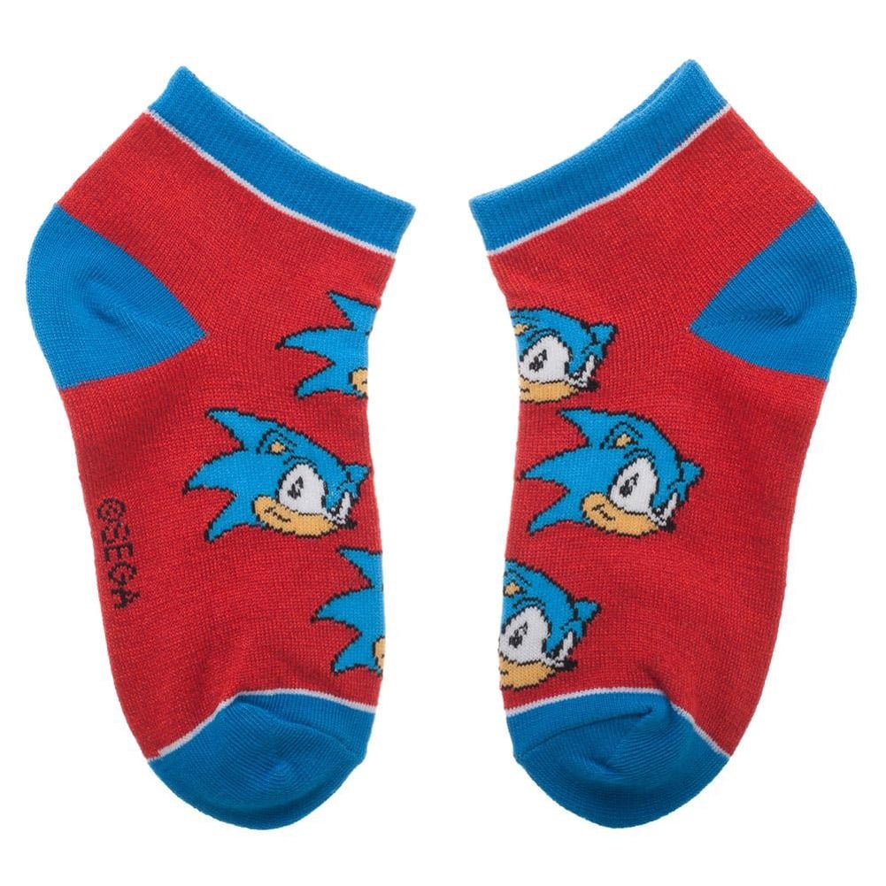 Sega Sonic The Hedgehog Youth Ankle Socks 4 PAIRS