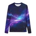 thumbnail image 1 of Chandail à Manches Longues Imprimé pour Filles, Haut à Col Rond avec Mélange de Polyester-Spandex, Col Rond, Tissu Extensible Doux, pour Tenue Décontractée, École Ou Superposition, 1 of 8