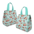 thumbnail image 2 of Pioneer Flower Floral Print Pattern Insulated Lunch Bag for Women & Adults,Large Portable Soft Cooler Lunch Bag,Thermal Food Storage Tote with Pearl Cotton,8.66L,8.75x5.75x9.5 Inch, 2 of 6