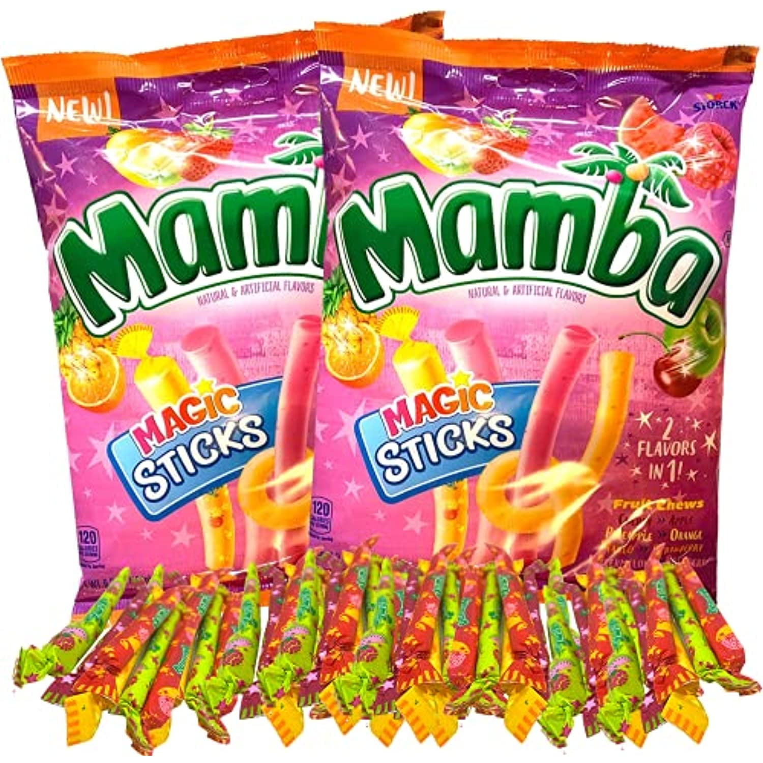 Mamba Candy Assorted Fruit Chews With Assorted Fruity Flavors