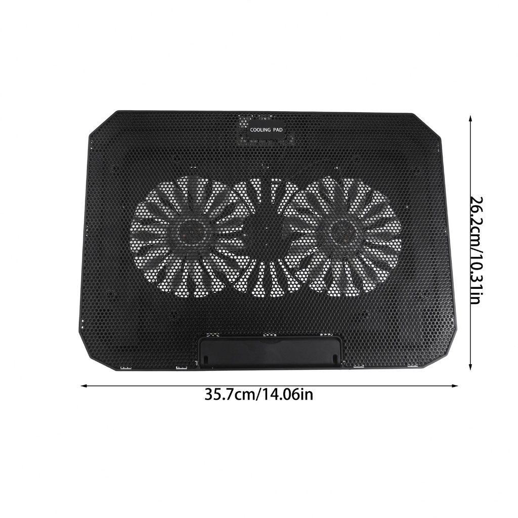 MOMOJIA Adjustable Laptop Cooling Pad Double Fan Integrated Phone Holder Lightweighted