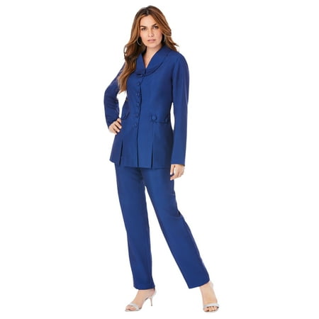 Roaman's Women's Plus Size Ten Button Pant Suit
