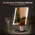 thumbnail image 3 of FGY Lighted Mirror Makeup Mirror Rotation LED Mirror Vanity Mirror with Lights Adjustable - Black, 3 of 7