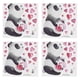 thumbnail image 1 of Pegatinas de pared JAAS diseño de corazón de panda, 1 of 5