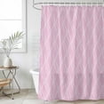 thumbnail image 4 of Shower Curtain Abstract Wave Lines Bathroom Curtains with Hooks, Waterproof Fabric Pink Floral Petal Pattern Bath Shower Curtains Set for Bathroom Bathtubs Decor 72x72 Inch, 4 of 9