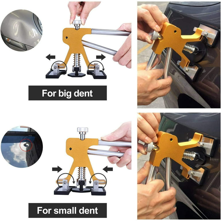Dent Removal Tool, 53 Pcs Paintless Dent Repair Tools, Golden Lifter Puller  Car Dent Repair Kit