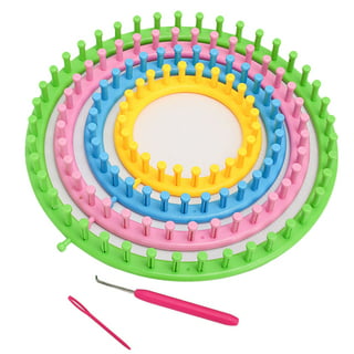 ESTINK Plastic Round Knitting Loom,Round Knitting Loom Kit,Round Knitting  Loom Kit Plastic Kids Small Wool/Hat Weaving Machine With Crochet/Needle 