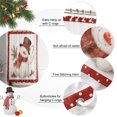thumbnail image 2 of Extra Long Shower Curtain 72x96 Inch, Christmas Snowman Shower Curtain Waterproof Bathroom Decor, Xmas Pine Needle Berry Red Polka Dot Fabric Bath Curtain Set Accessories with Hooks, 2 of 8