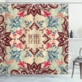 thumbnail image 1 of Ambesonne Flower Shower Curtain, Ornate Floral Ethnic, 69"Wx84"L, Maroon Beige Violet Blue, 1 of 3