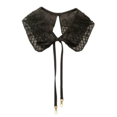 

✪ Polyester Neckline Detachable Decorative Collar DIY Breathable Scarf Around Neck Flower Sweet Hollow Comfortable Patch