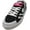 Black Glitter / White Stripes, variant on Moa Concept Women's Kit Playground Leather Black Stripes Ankle-High Sneaker - 9M