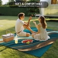thumbnail image 4 of Teal Marble Outdoor Rug for Patio/Deck/Porch, Non-Slip Large Area Rug 6 x 9 Ft, Modern Abstract Gold Fluid Art Indoor Outdoor Rugs Washable Area Rugs, Reversible Camping Rug Carpet Runner, 4 of 8